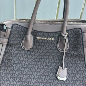 Michael Kors Black and Gray Signature Shoulder Bag